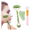 Kit Rolo de Jade + Gua Sha Original para Massagem Facial e Lifting Natural – Skin Glow