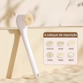 Escova Elétrica de Banho 6 em 1 Recarregável com Cabo Longo para Esfoliação e Massagem Corporal – Skin Glow