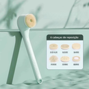 Escova Elétrica de Banho 6 em 1 Recarregável com Cabo Longo para Esfoliação e Massagem Corporal – Skin Glow