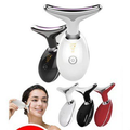 Massageador Facial e de Pescoço LED com Aquecimento e Vibração Rejuvenescedora Anti-Rugas – Skin Glow