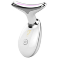 Massageador Facial e de Pescoço LED com Aquecimento e Vibração Rejuvenescedora Anti-Rugas – Skin Glow