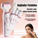 Depilador Feminino Elétrico 5 em 1 Sem Dor Recarregável USB para Corpo e Rosto – Skin Glow