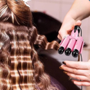 Prancha Triondas Ondulador Formador Triplo 22mm Modelador de Cachos Onda Cabelo Cerâmica Para Longo E Curto 200